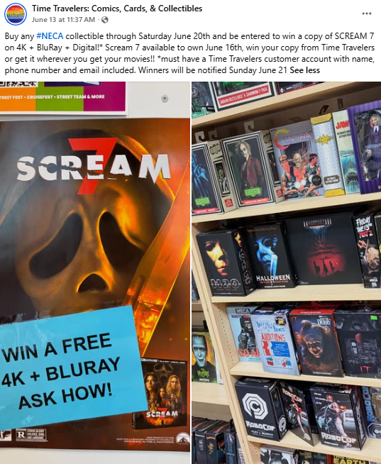 Time Travelers Comics, Cards And Collectibles - Facebook Post
